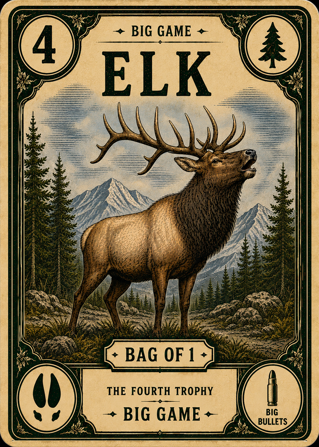 Elk trophy card