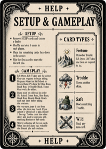 Setup and Gameplay reference card
